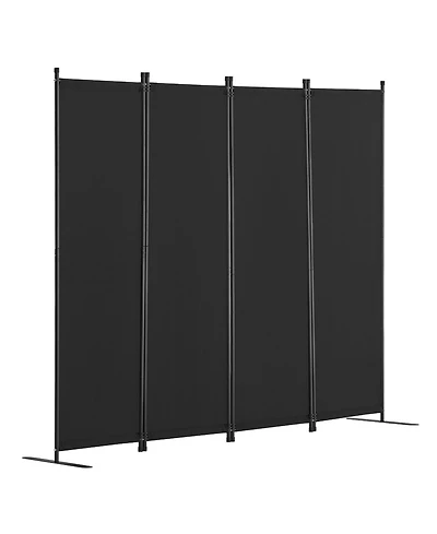 Slickblue Folding Room Divider 4 Panel Fabric Privacy Partition Screen for Office Bedroom Study