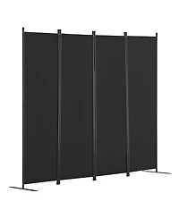 Slickblue Folding Room Divider 4 Panel Fabric Privacy Partition Screen for Office Bedroom Study