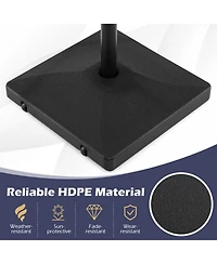 Sugift 90 Lbs Fillable Heavy Duty Umbrella Base with 2 Wheels