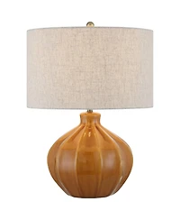 360 Lighting Gordy 21" High Small Mid Century Modern Accent 3-Way Table Lamp Spice Finish Ceramic Single Living Room Bedroom