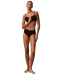 Calvin Klein Women's Seamless Microfiber Full Coverage Hipster Panty, 3-Pack, QD5417