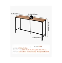 Slickblue 63 Inch Kitchen Bar Table with Rounded Edge High Top Dining Design