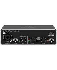 Behringer U-Phoria UMC22 2x2 96 kHz Phantom Power Audio Interface Compatible with Mac Os X and Windows