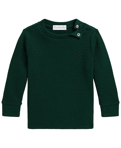Polo Ralph Lauren Baby Boys' Waffle-Knit Cotton Long-Sleeve T-Shirt