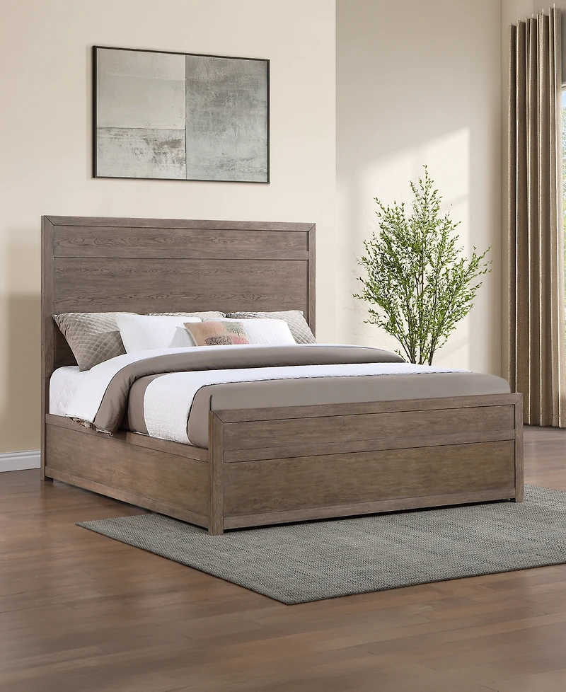Adler King Plywood Modern Bed, Macy's Exclusive