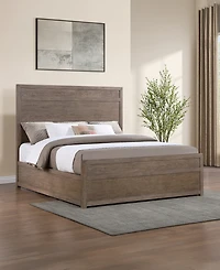 Adler King Plywood Modern Bed, Macy's Exclusive