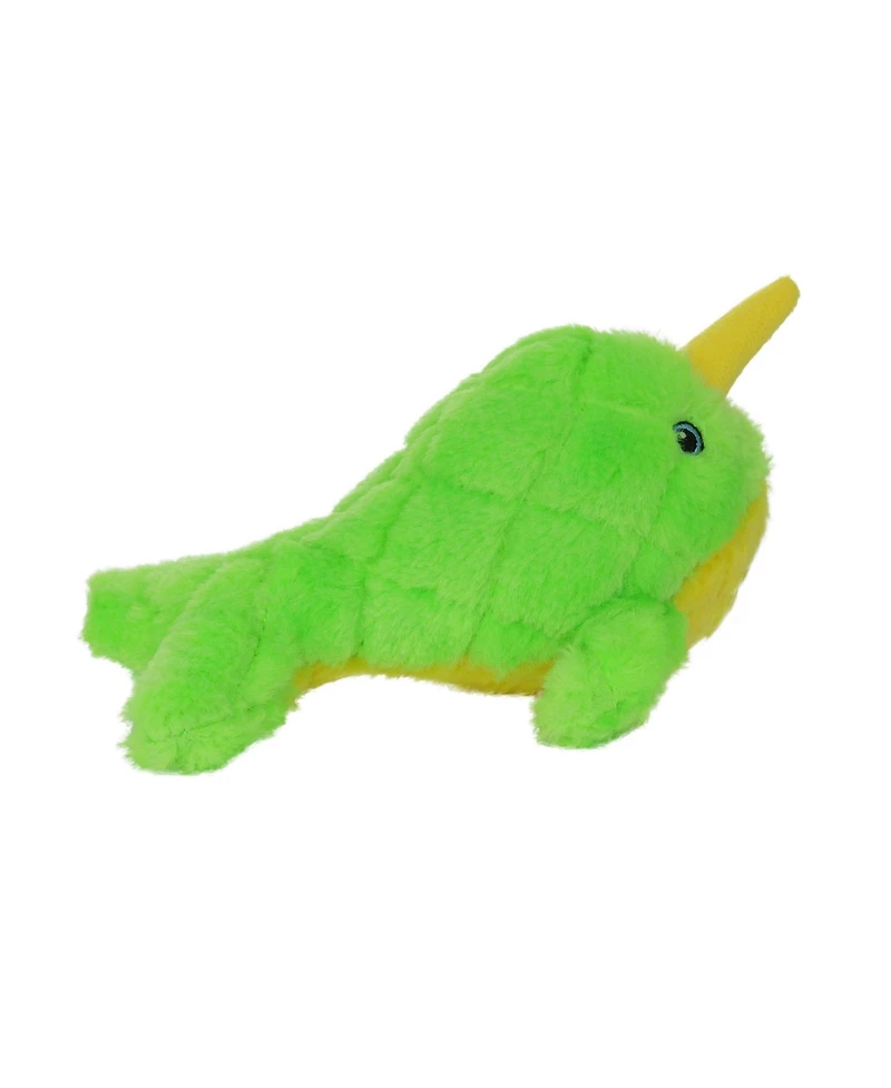 Mighty Jr Arctic Narwhal 2 Pack, Durable Plush Squeaky Dog Toy