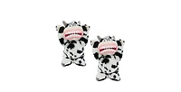 Mighty Angry Animals Cow 2 Pack, Durable Plush Squeaky Dog Toy