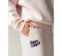 The Happy Camp3r Juniors' Puff-Print Wide-Leg Sweatpants