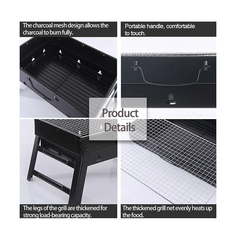 Piscifun Foldable Portable Grill Stainless Steel Tabletop Outdoor Camping Picnic Barbecue