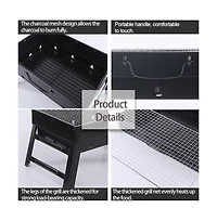 Piscifun Foldable Portable Grill Stainless Steel Tabletop Outdoor Camping Picnic Barbecue