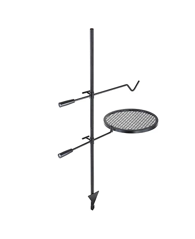 Vevor Swivel Campfire Grill Heavy Duty Steel Open Fire Cooking Grate Adjustable