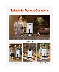 Sugift 3.2 Gal 12L Stainless Steel Insulated Beverage Dispenser with Spigot and Temperature Display