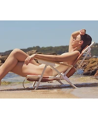 SUNNYLiFE Deluxe Beach Chair: Tierra Clay Block