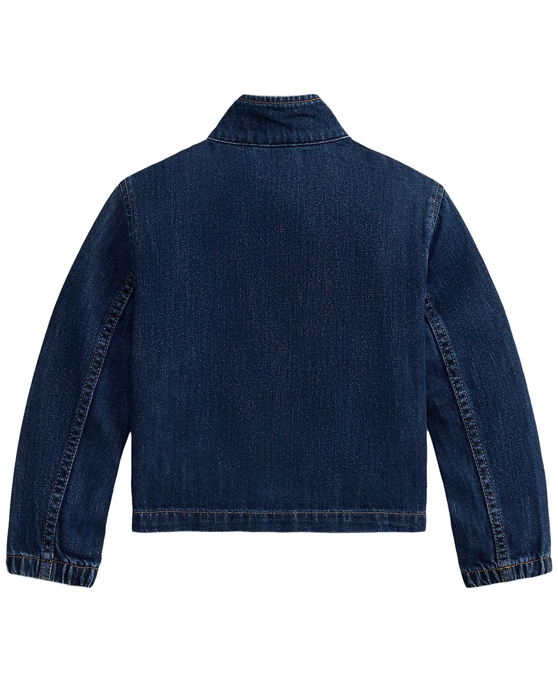 Polo Ralph Lauren Girls' 2T-6X Indigo Denim Mockneck Jacket