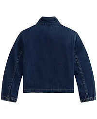 Polo Ralph Lauren Girls' 2T-6X Indigo Denim Mockneck Jacket