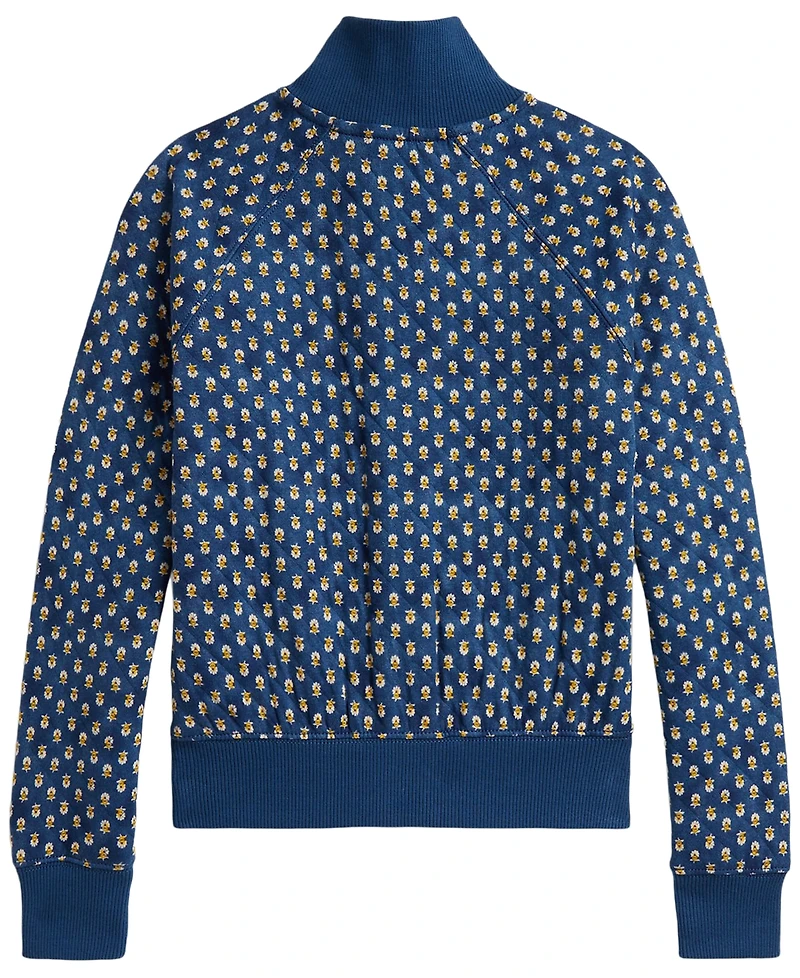Polo Ralph Lauren Girls' 7-16 Floral Quilted Double-Knit Jacket