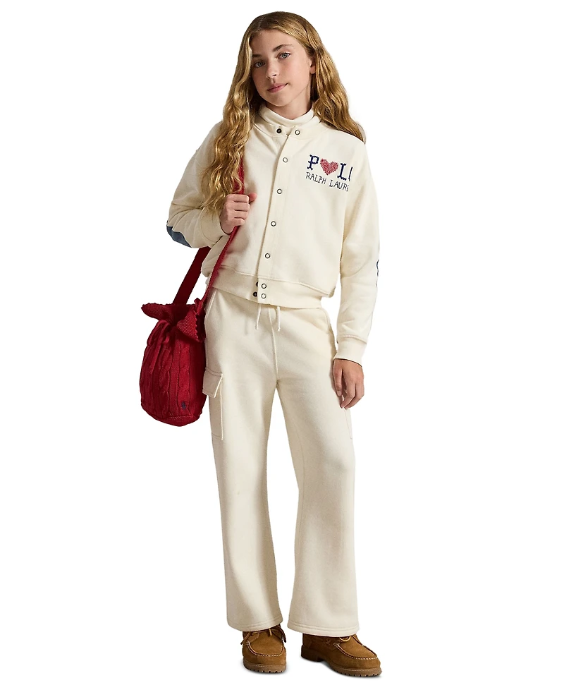 Polo Ralph Lauren Girls' 7-16 Logo Fleece Cardigan
