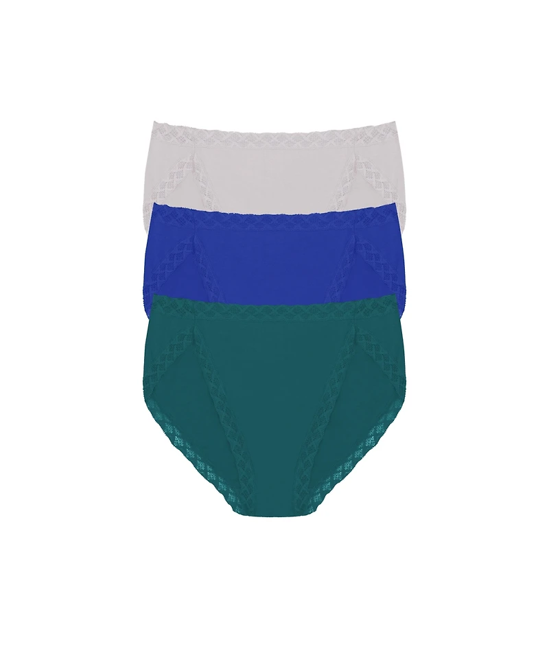 Natori Women's Bliss Pima Cotton French Cut Briefs 3-Pack