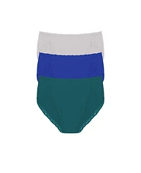 Natori Women's Bliss Pima Cotton French Cut Briefs 3-Pack