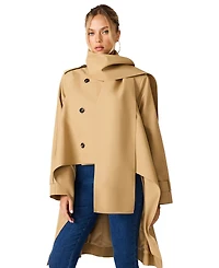 Steve Madden Women's Caspian Cotton-Blend Storm-Flap Trench Coat
