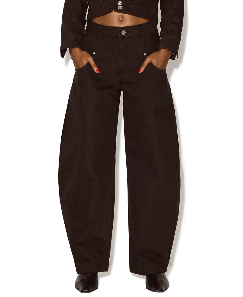 Steve Madden Women's Tribeca High-Waisted Wide-Leg Jeans
