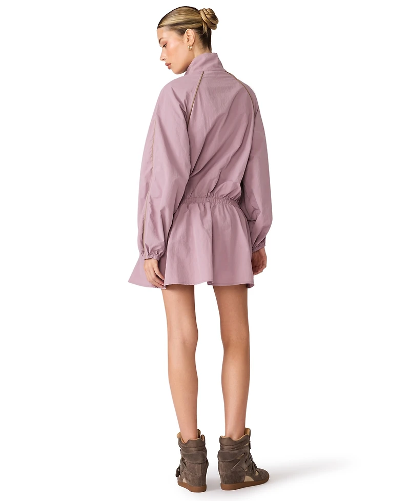 Steve Madden Women's Long-Sleeve Mock Neck Mini Dress