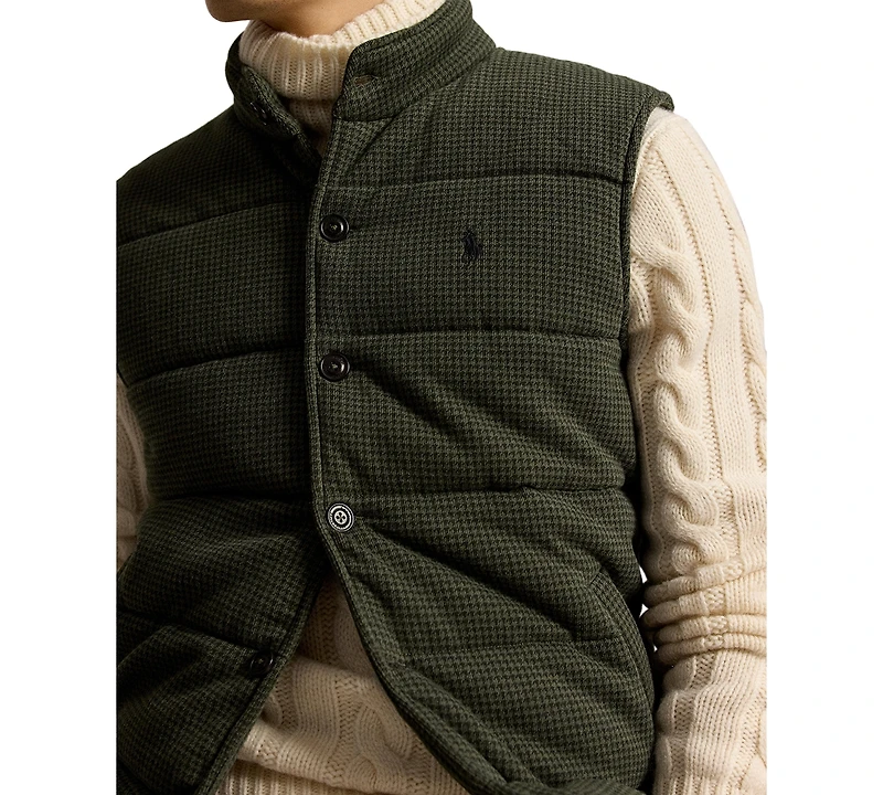 Polo Ralph Lauren Men's Houndstooth Regular-Fit Estate-Rib Vest