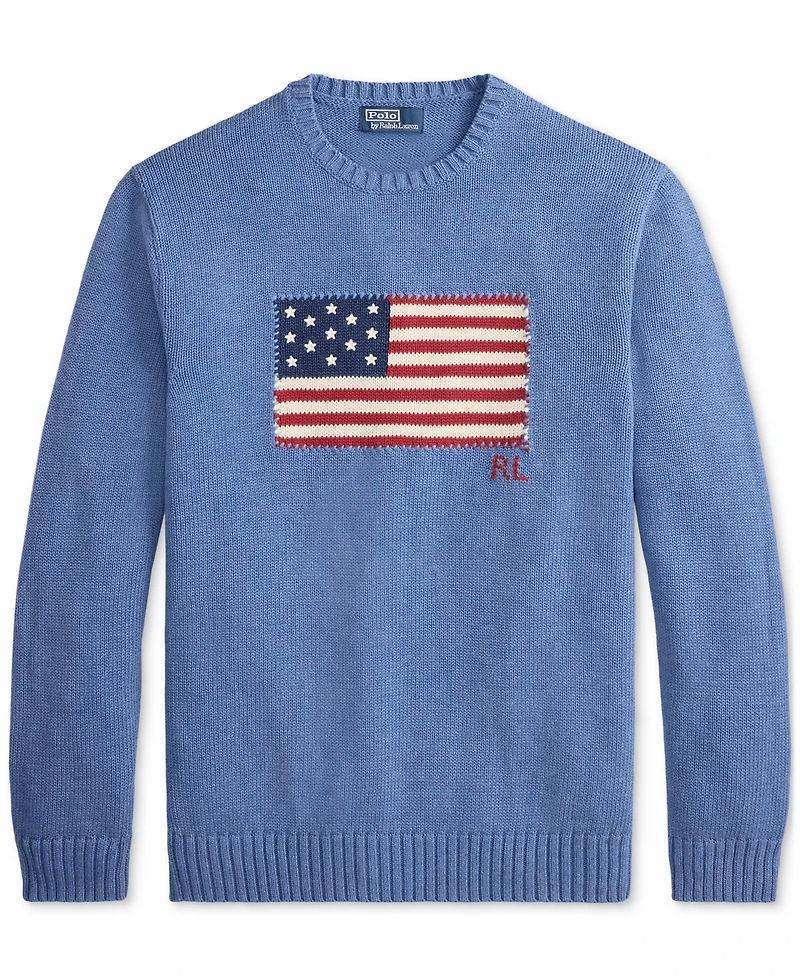 Polo Ralph Lauren Men's The Iconic Flag Crewneck Sweater