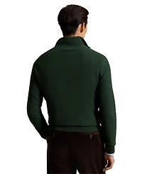 Polo Ralph Lauren Men's Mesh-Knit Cotton Quarter-Zip Sweater