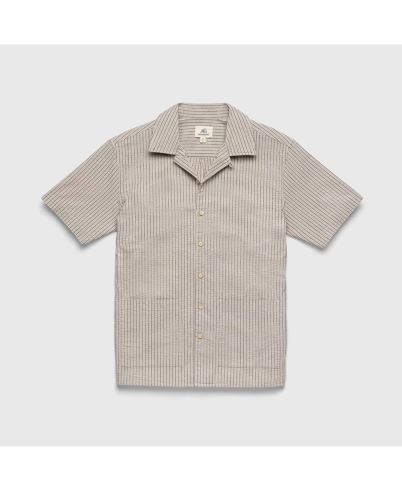 Surfside Supply Co. Men's Nate Crinkle Stripe Cabana Shirt