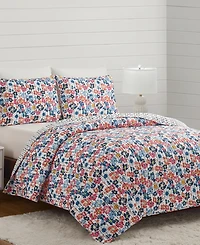 Modern Heirloom Blossom Reversible 2-Piece Quilt Set, Twin/Twin Xl