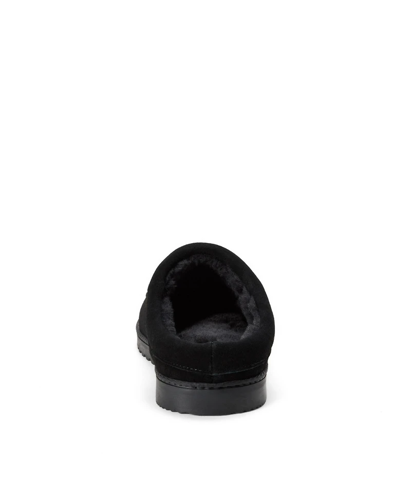 Dearfoams Men's Beckett Genuine Suede Clog Slippers