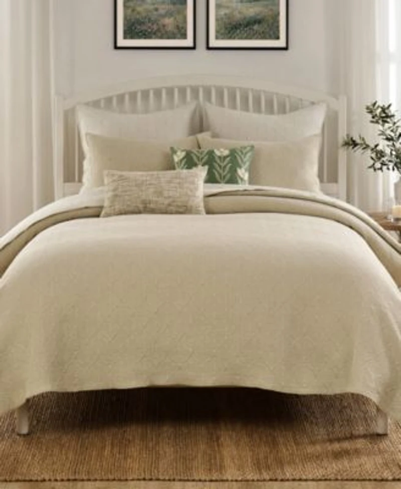 Greenland Home Fashions Harper Jacquard Woven Reversible Coverlet Sets