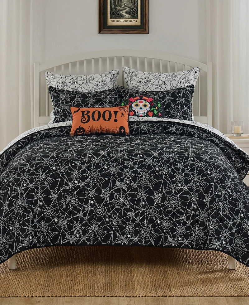 Greenland Home Fashions Spinderella Jacquard-Woven -Piece Coverlet Set