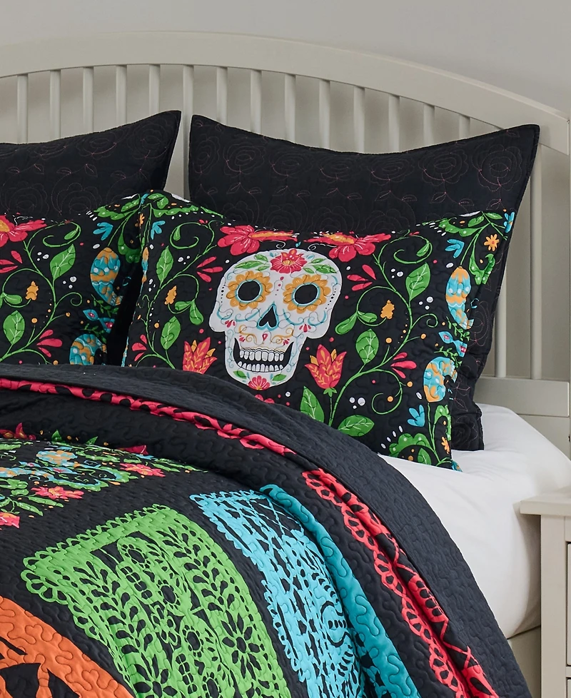 Greenland Home Fashions Day of the Dead Lightweight Sham, Standard