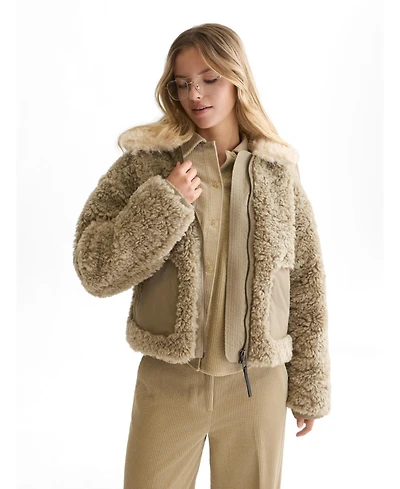 Scotch & Soda Women's Faux Fur Short Jacket