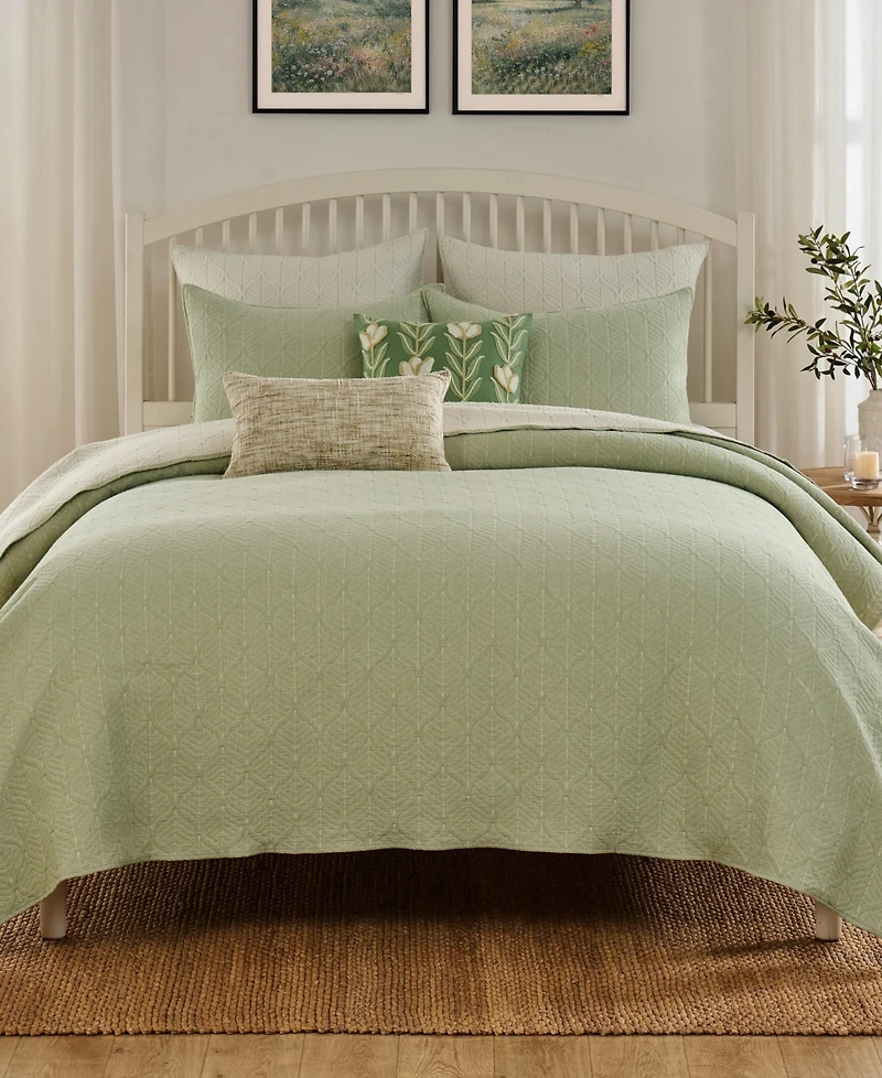 Greenland Home Fashions Harper Reversible -Piece Coverlet Set