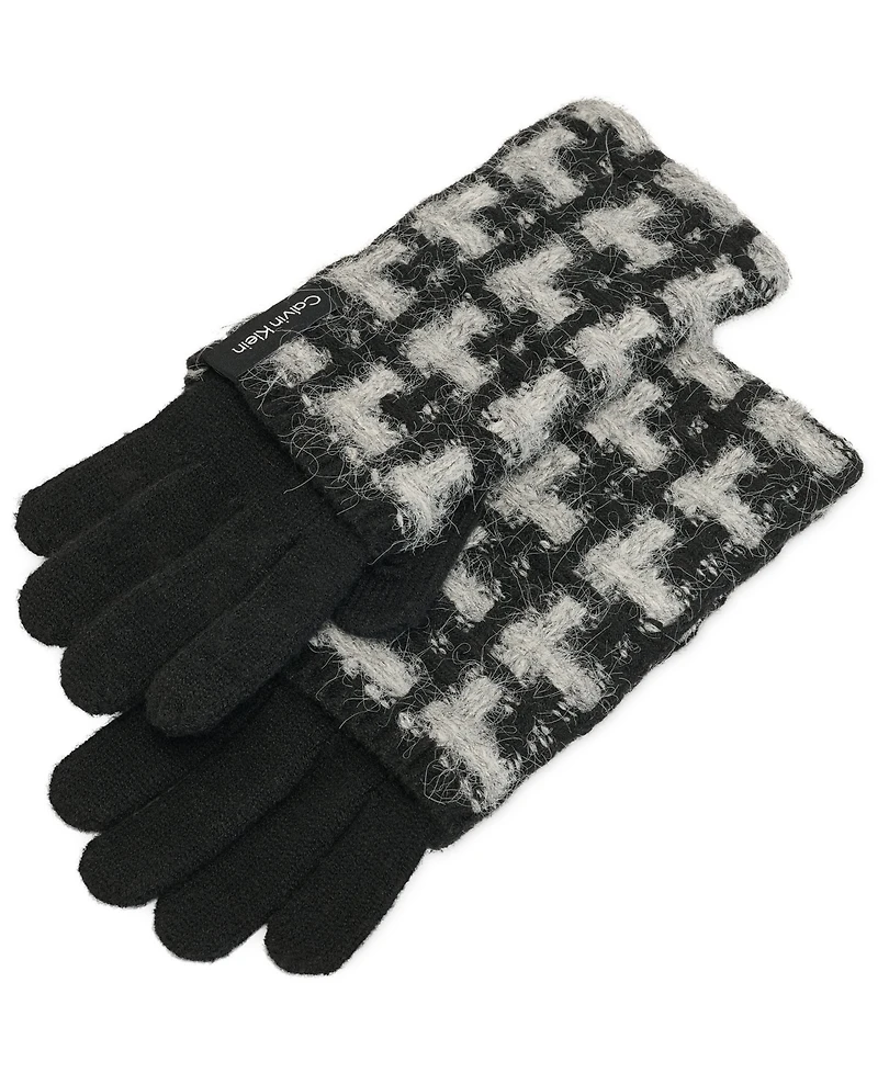 Calvin Klein Women's Grid Knit Gloves