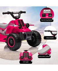 homfan Electric 4-Wheeler Ride On Atv, 6V Battery Powered, 1.76MPH Max Speed, Rubber Handles, Push-Button Accelerator