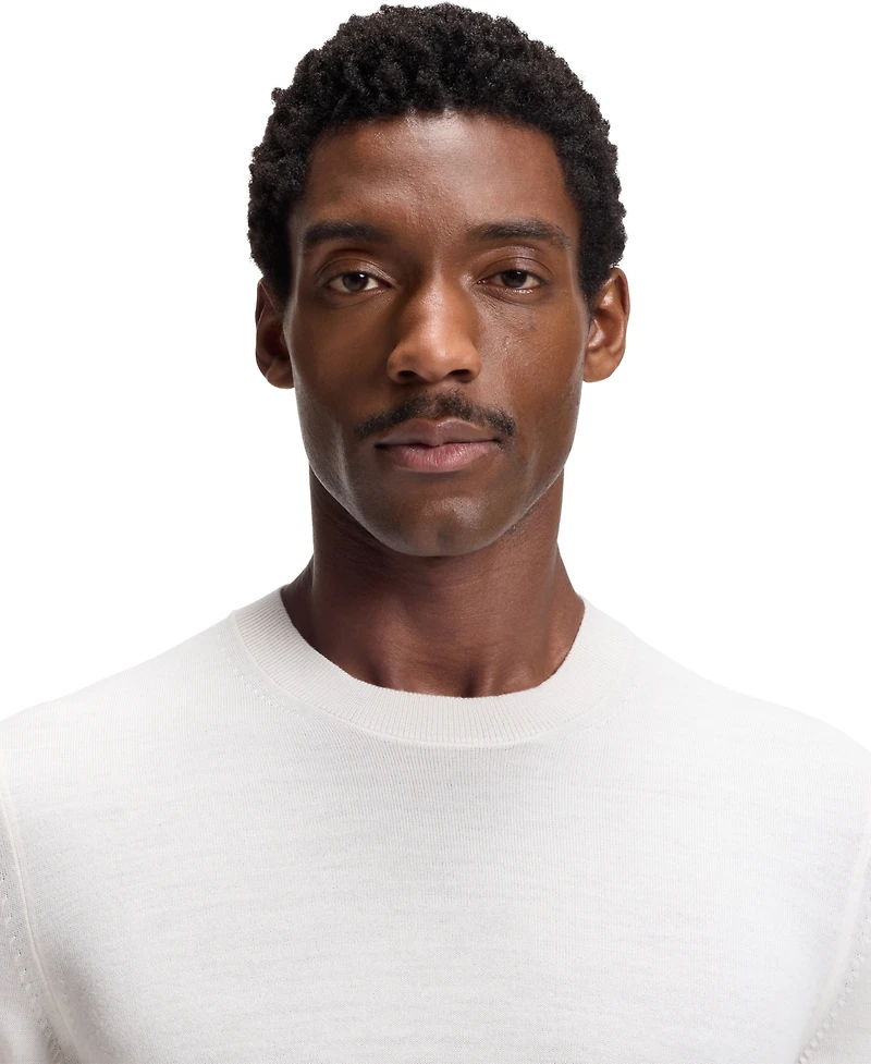 Boss by Hugo Men's Merino-Wool Regular-Fit Sweater