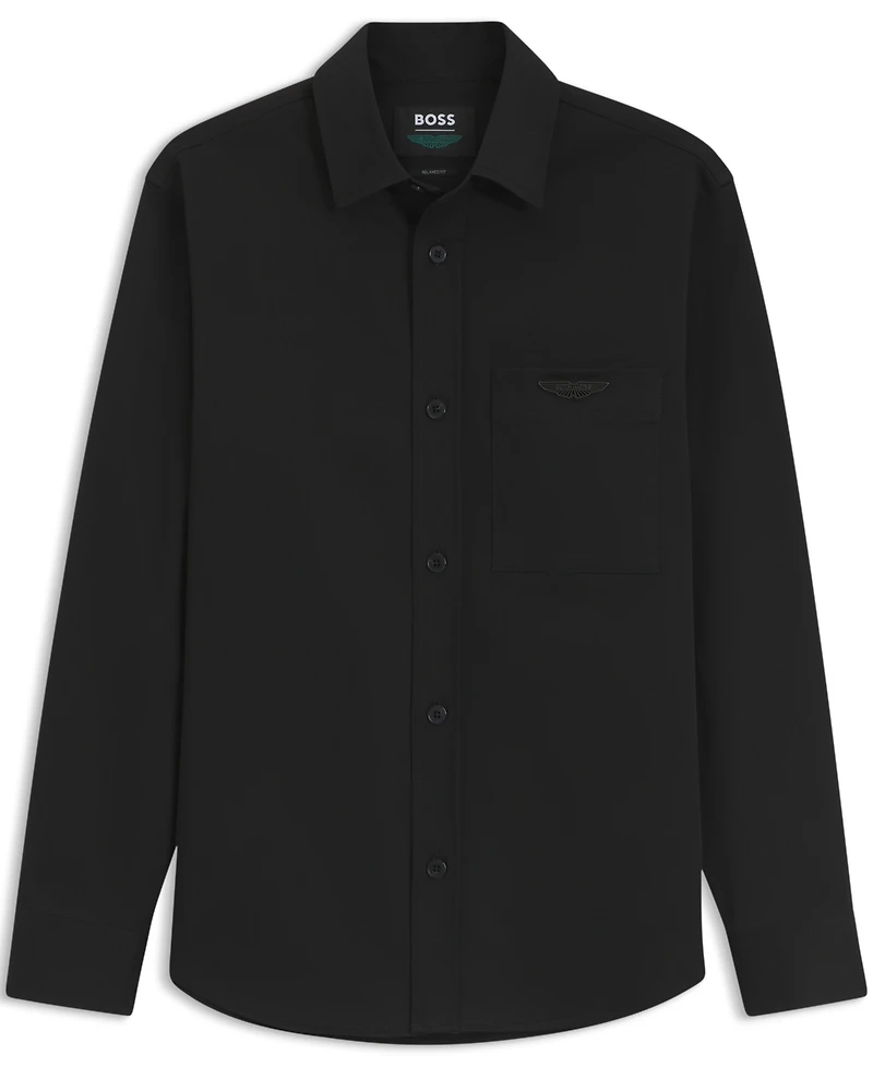 Boss by Hugo x Aston Martin Men's Cotton-Blend Relaxed-Fit Overshirt