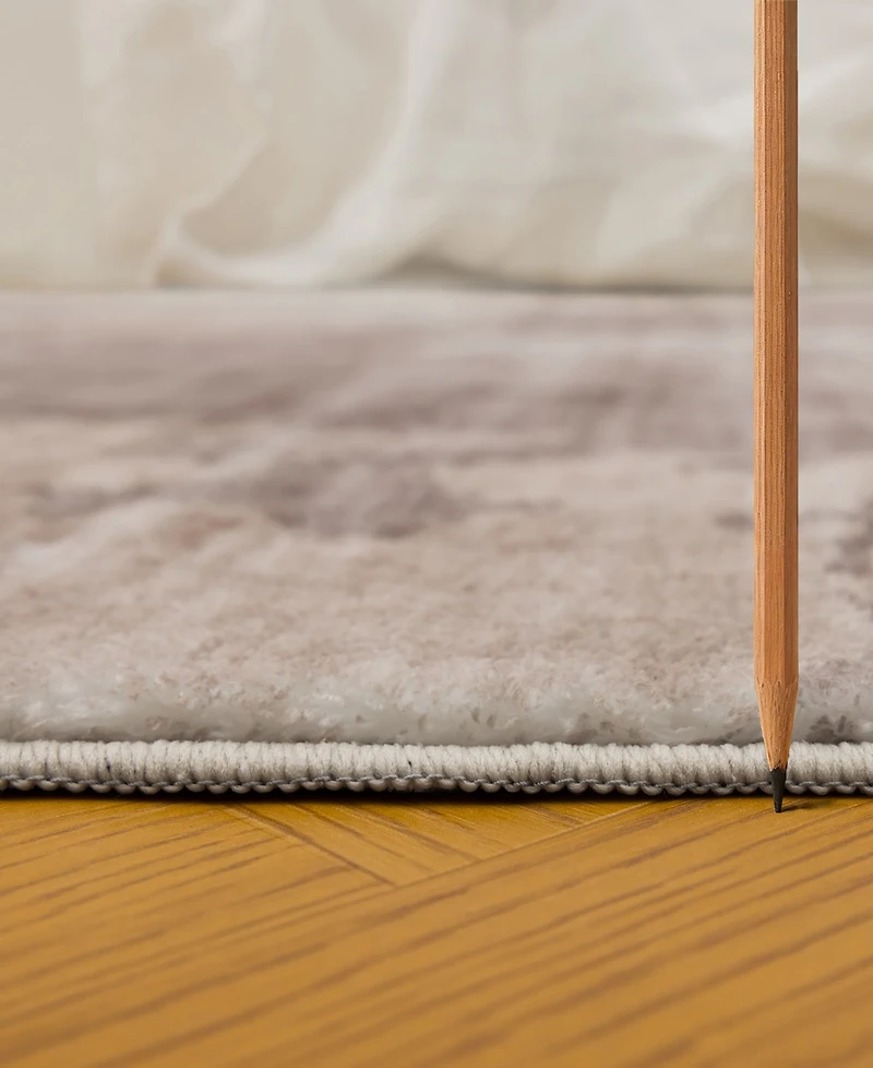 Mink Home Homewell Machine Washable MET8002 2'x6'11" Runner Area Rug