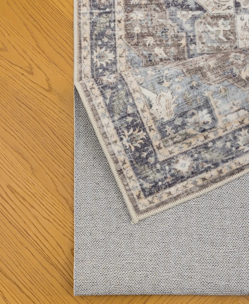 Mink Home Homewell Machine Washable HAM4006 2'x2'11" Runner Area Rug