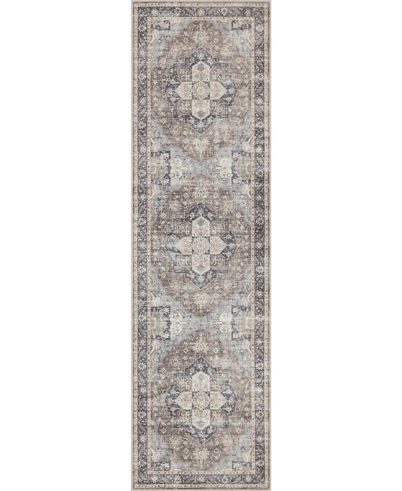 Mink Home Homewell Machine Washable HAM4006 2'x6'11" Runner Area Rug