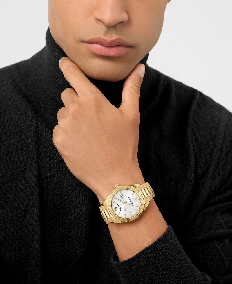 Philipp Plein Men's Ip Yellow Gold Stainless Steel Bracelet Watch 40mm