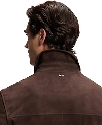 Boss by Hugo Men's Suede Regular-Fit Leather Jacket