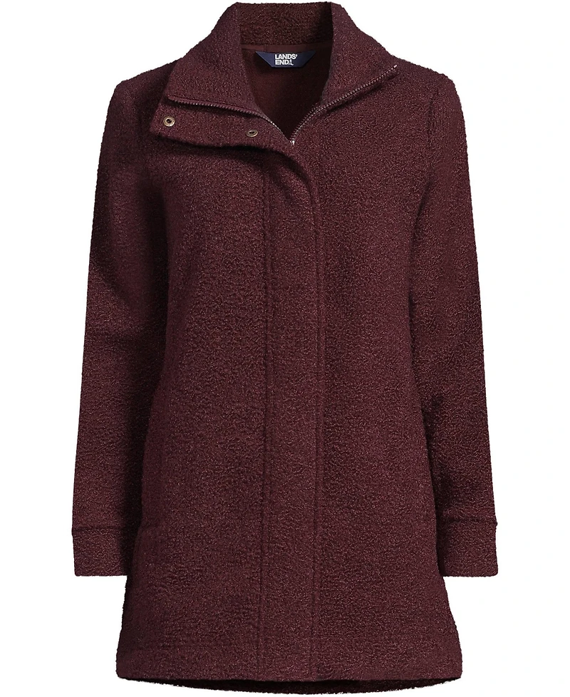 Lands' End Women's Tall Boucle Fleece Coat