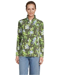 Lands' End Women's Petite Anyweather Fleece Quarter Zip Pullover