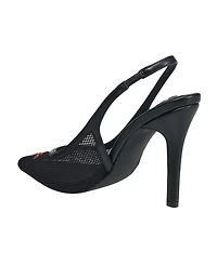 True Religion Women's Ella Mesh Horseshoe Logo Heel